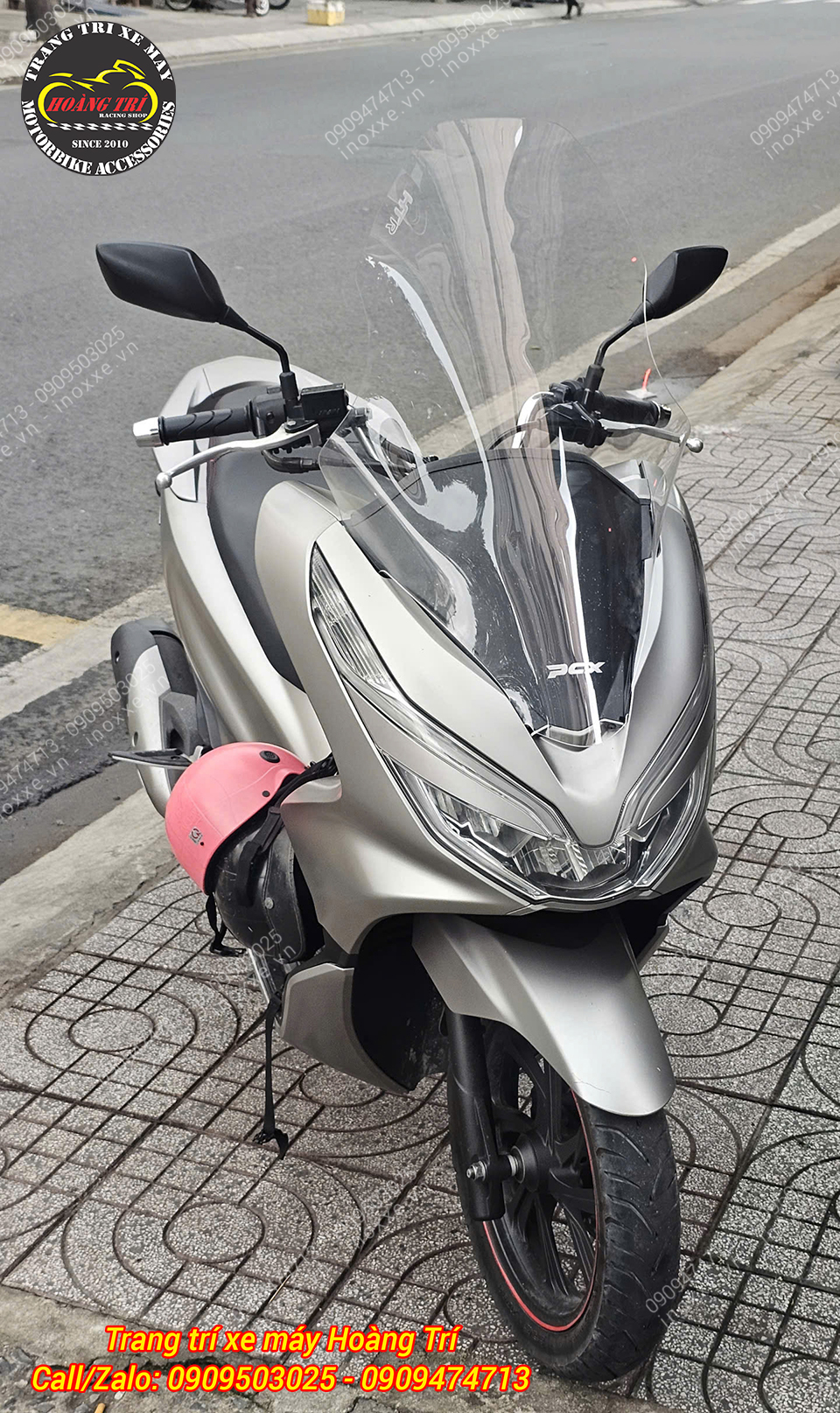 Kính chắn gió HTR lắp chuẩn PCX 2018